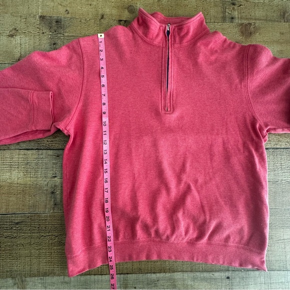 ORVIS 1/4 Zip PIMA Cotton Sweatshirt MEDIUM Salmon Pink Color - Picture 6 of 7